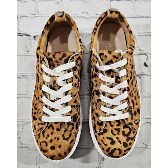 Jack Rogers Paige Platform Sneaker Leopard Real Calf Hair WOMENS SIZE 8 - Picture 9 of 11